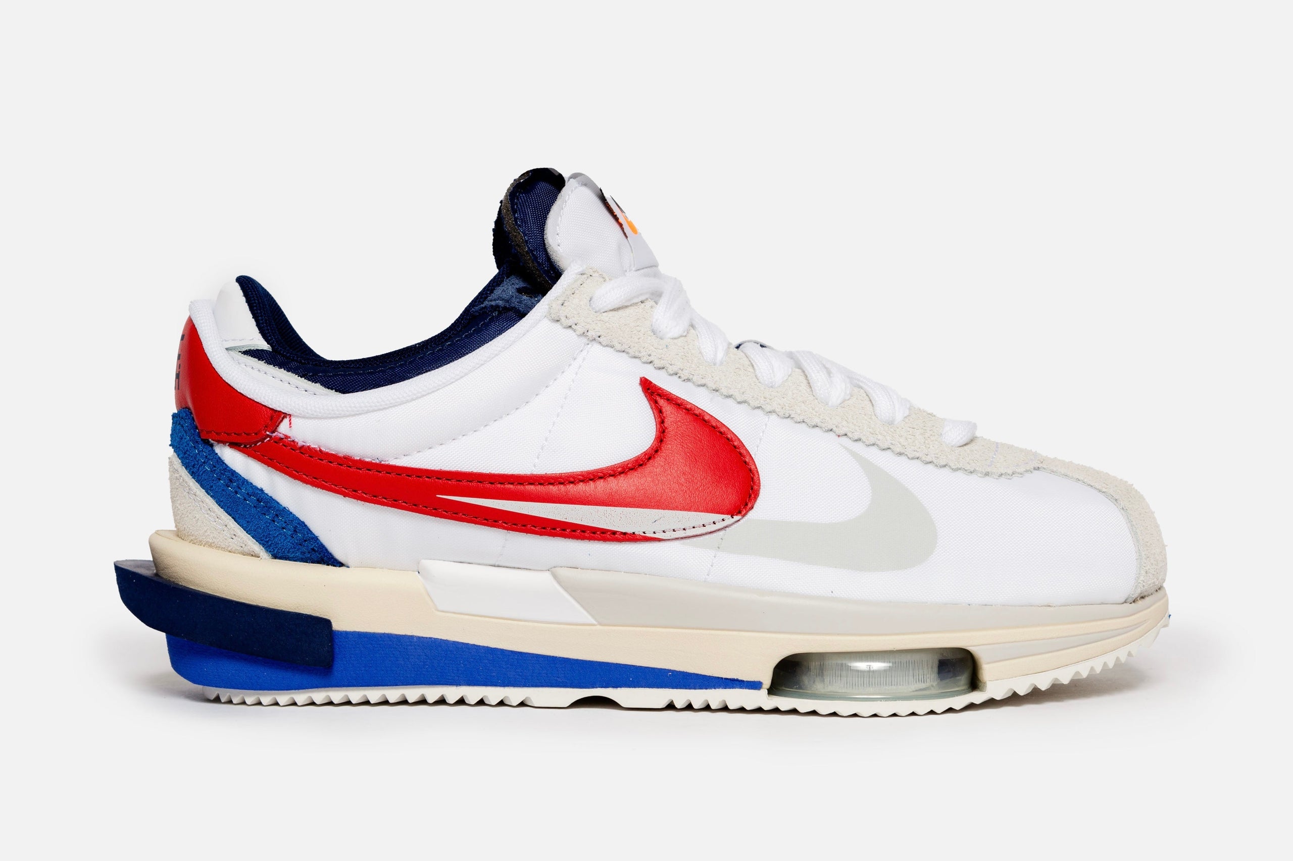 Nike X Sacai Zoom Cortez (White/University Red-Light Cream)