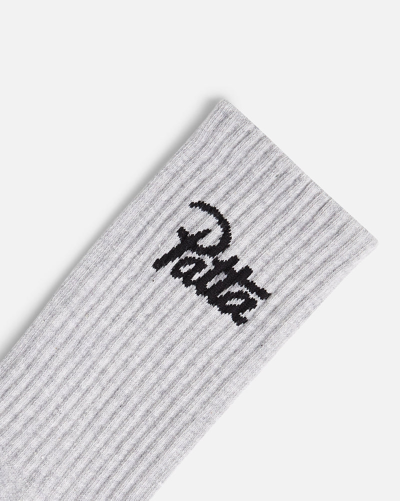 Patta Script Logo Sports Socks (Melange Grey)