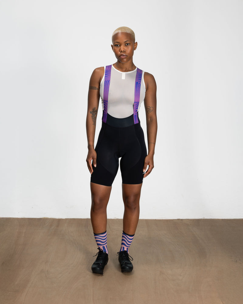 Patta x Rapha Women's Pro Team Bib Shorts (Flamingo Pink/Royal Blue/Black)