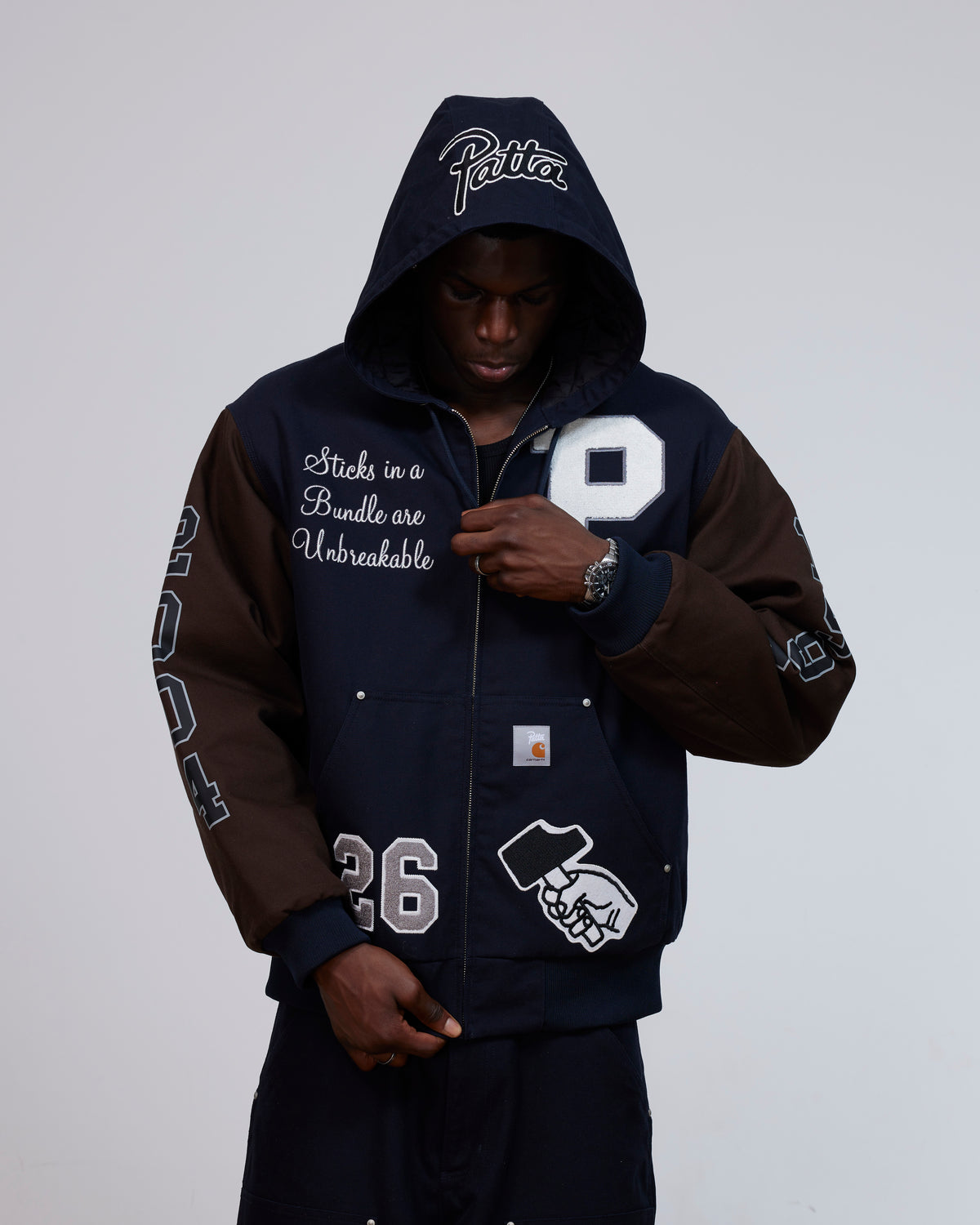 Patta x Carhartt OG Active Jacket (Dark Navy/Tobacco)