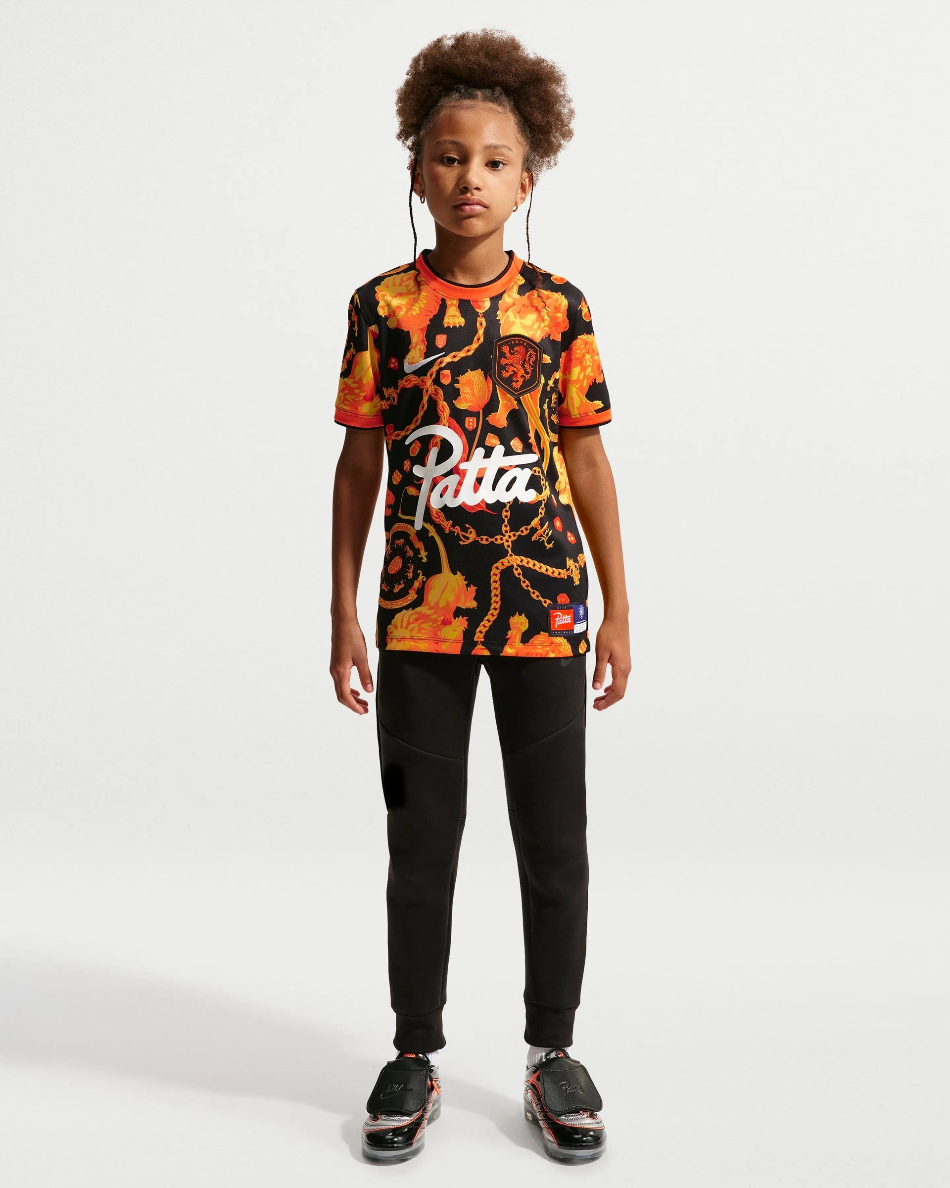 Patta x Nike KNVB Pre-Match Jersey Kids (Black/Orange)