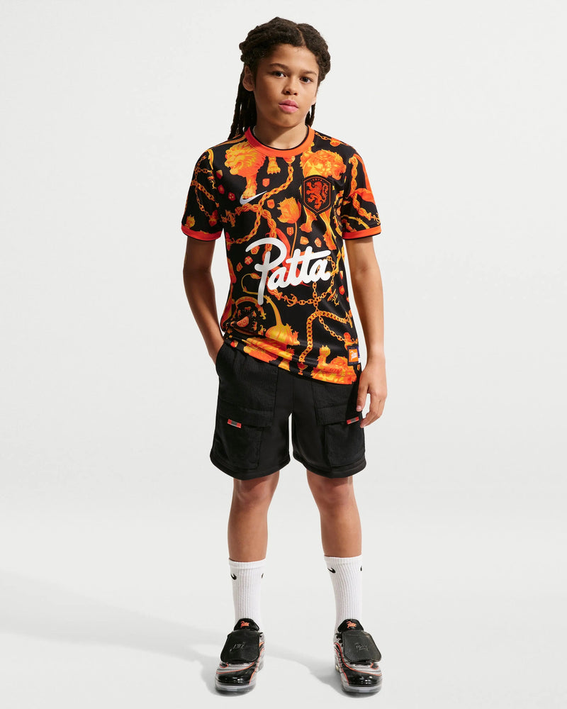 Patta x Nike KNVB Pre-Match Jersey Kids (Black/Orange)