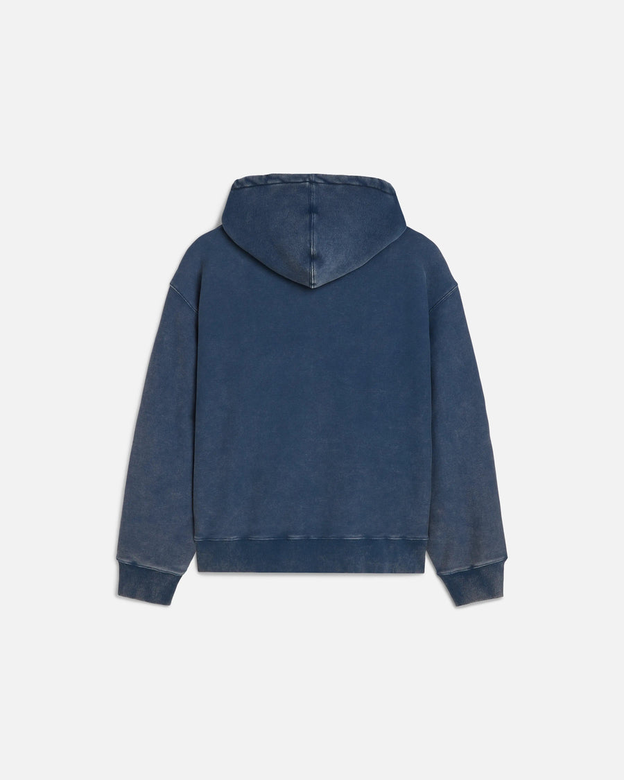 Patta Classic Acid Washed Hooded Sweater (Estate Blue)