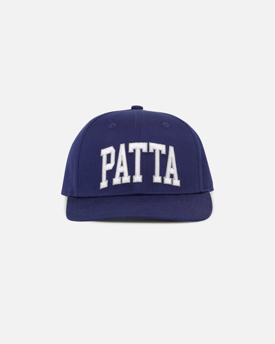 Patta Arc logo Snapback Cap (Black/Estate Blue (Estate Blue)