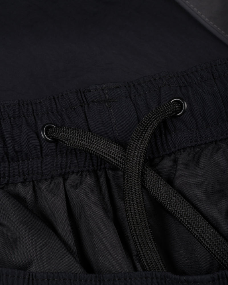 Patta Panelled Oversized Track Pants (Black)