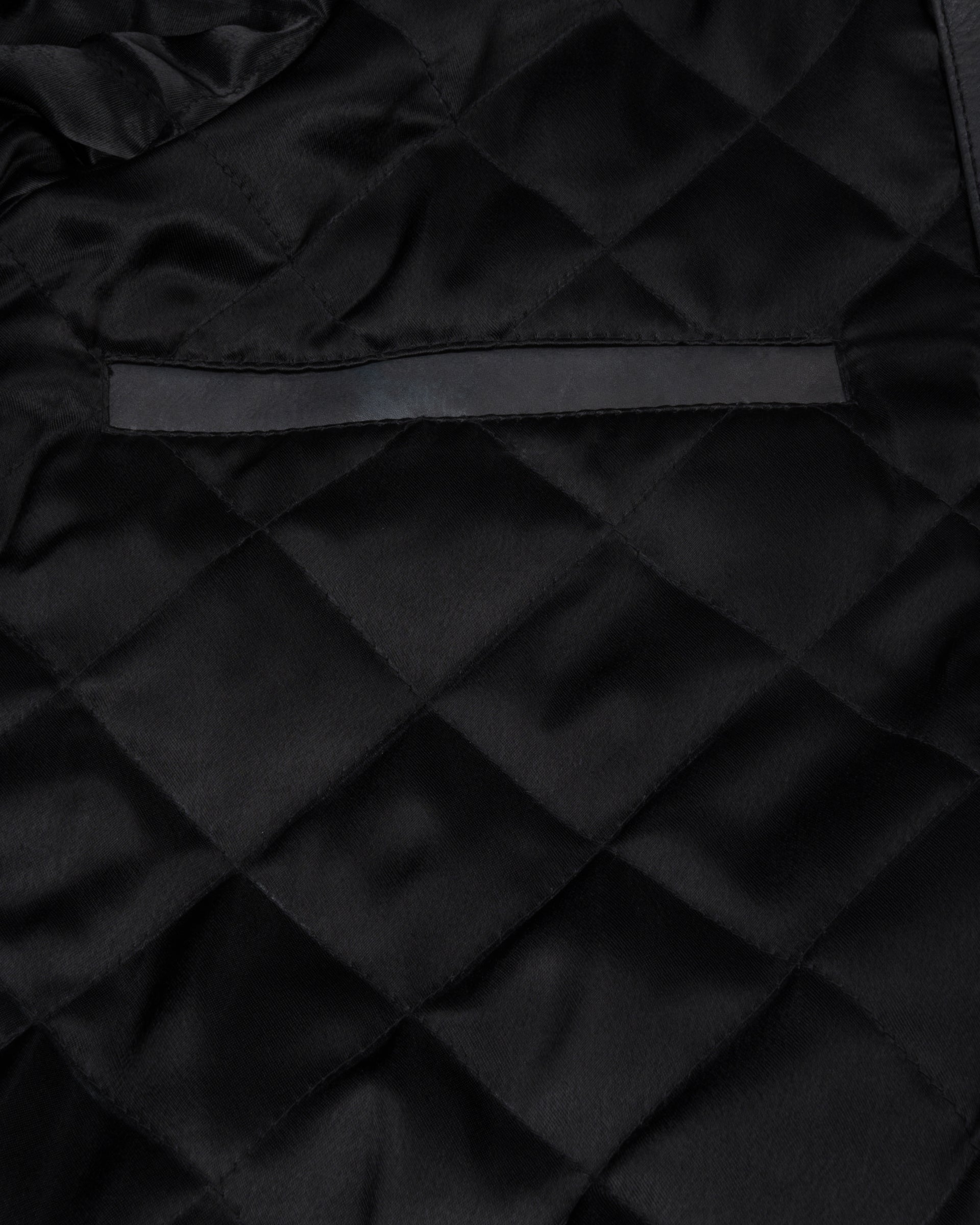 Patta Leather Hooded Bomber Jacket (Black)