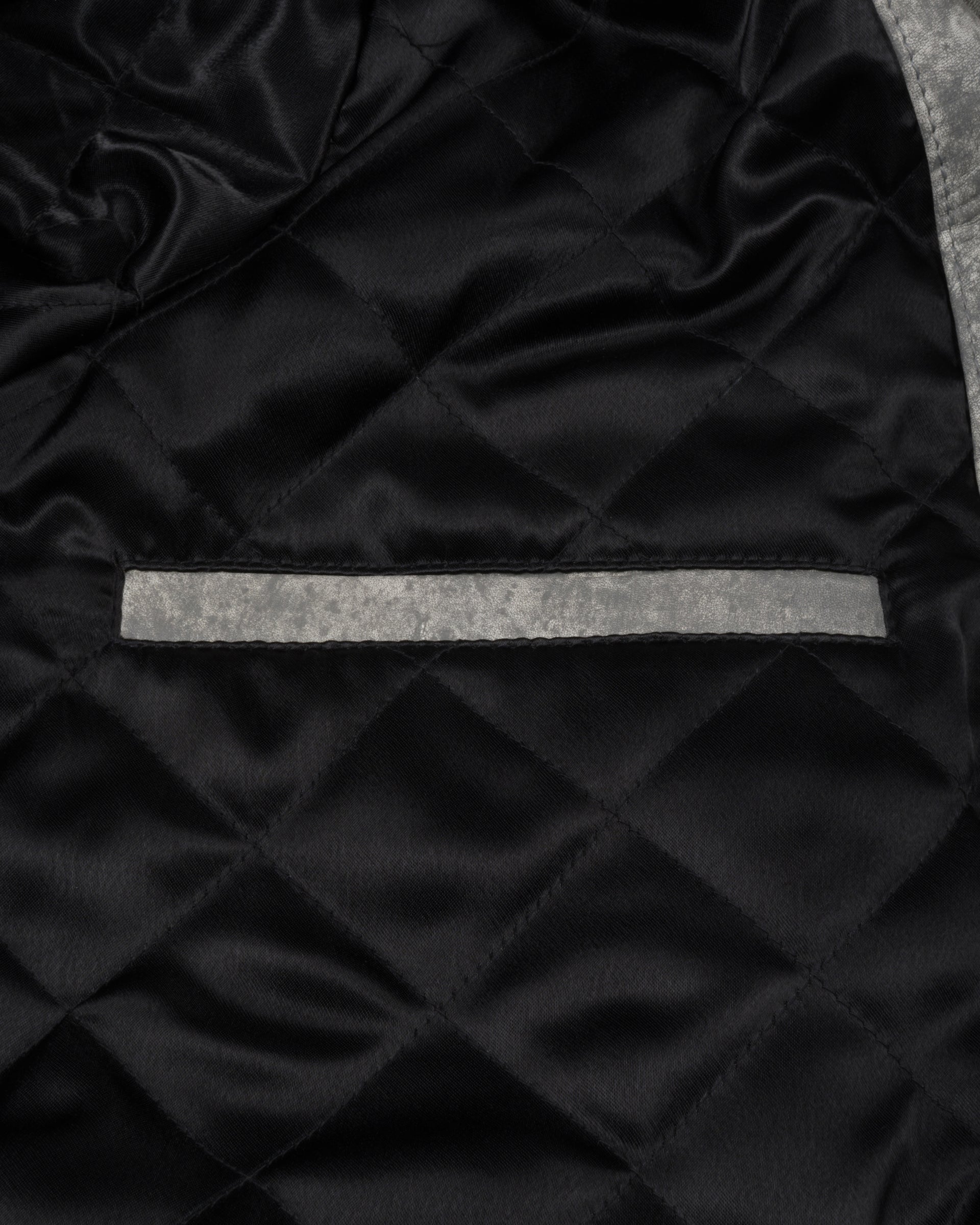 Patta Leather Hooded Bomber Jacket (Moonless Night)