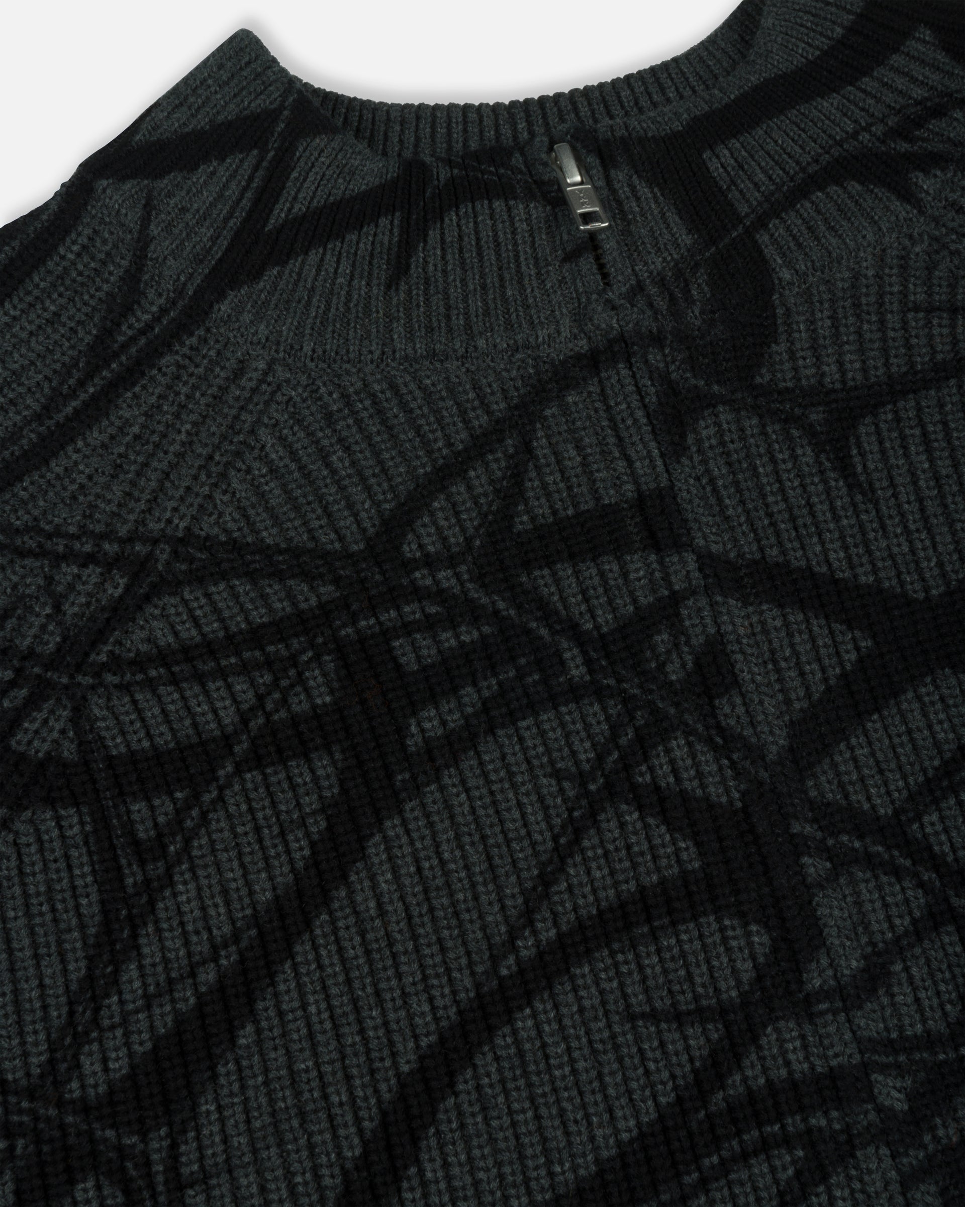 Patta Ribbed Knitted Cardigan (Grey Pinstripe)