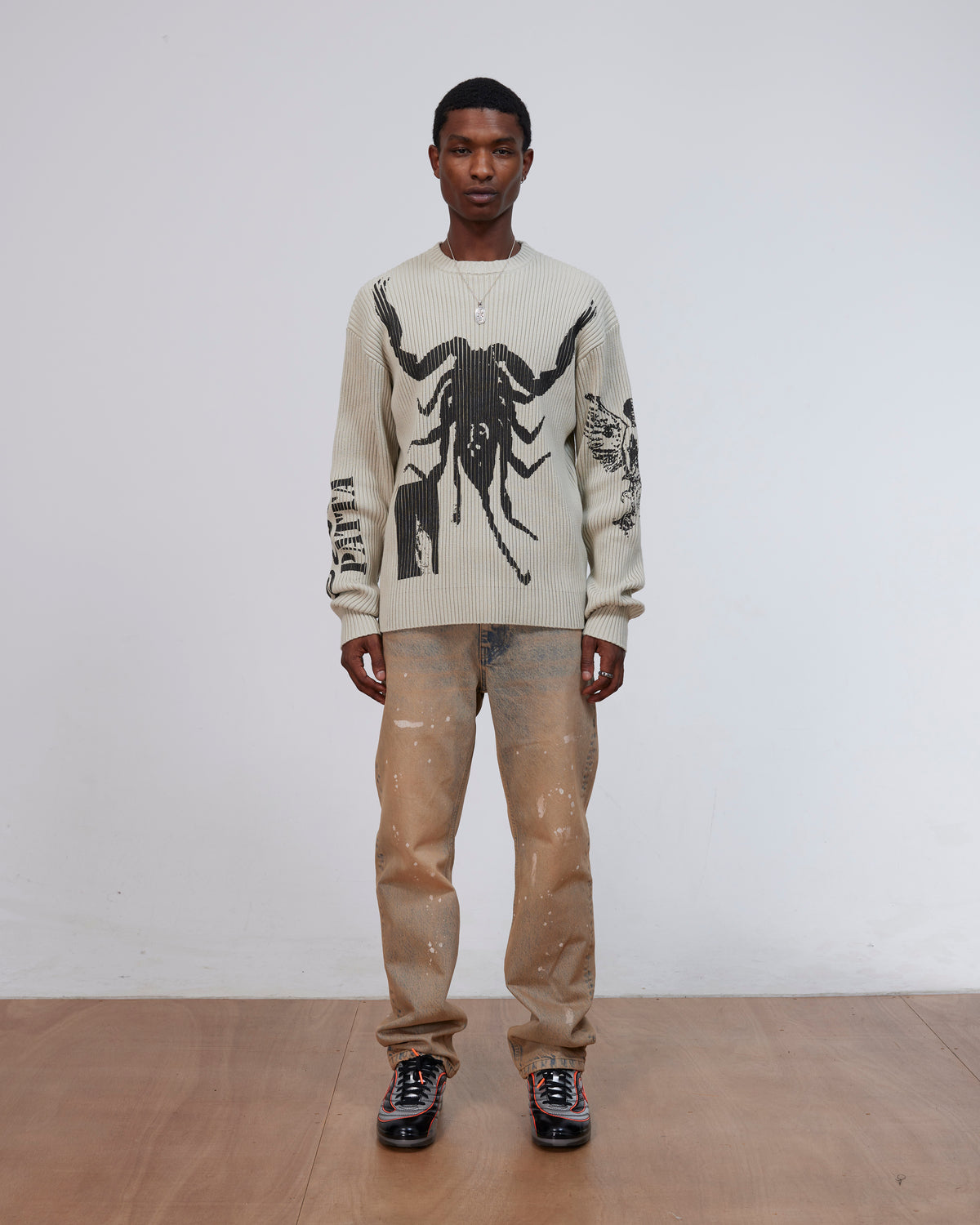 Patta Scorpio Knitted Jumper (Plaza Taupe)