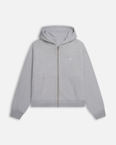 Patta Waffle Reversible Zip Up Hooded Sweater (Grey heather)
