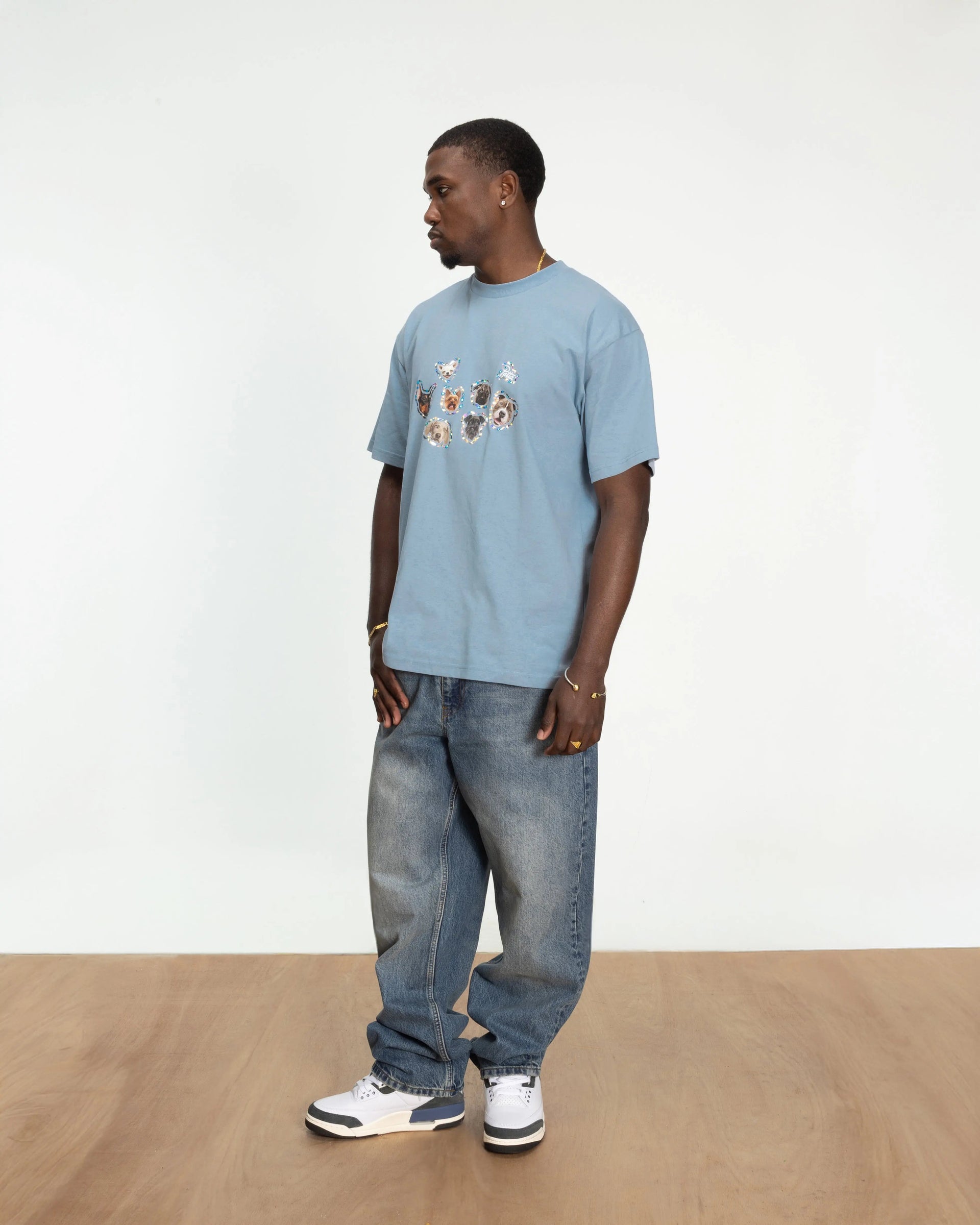 Patta Dogs T-Shirt (Dusty Blue)
