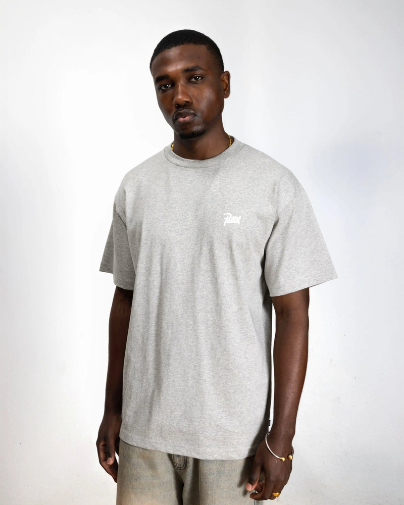 Patta Script Logo T-Shirt (Melange Grey)