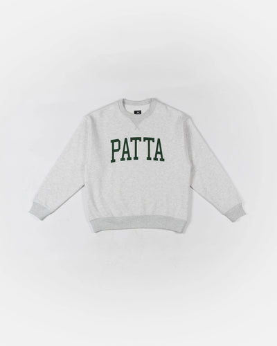 Patta Arc Logo Crewneck Sweater (Light Melange Grey)