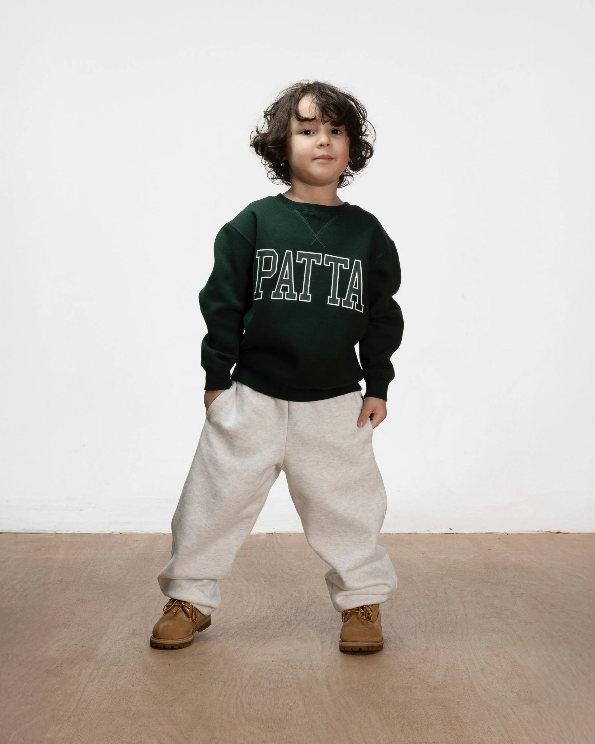 Patta Kids Arc Logo Crewneck Sweater (Pine Grove)