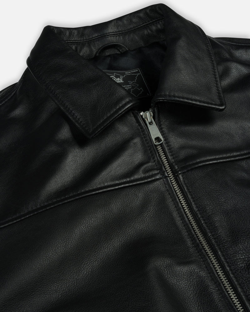 Patta Leather Bomber Jacket (Black)