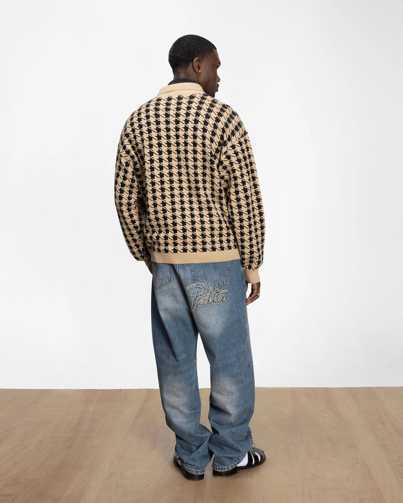 Patta Houndstooth Cardigan (Irish Cream)
