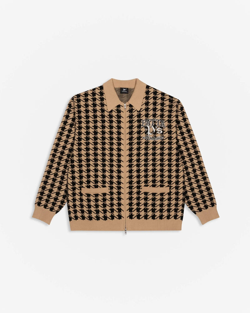 Patta Houndstooth Cardigan (Irish Cream)