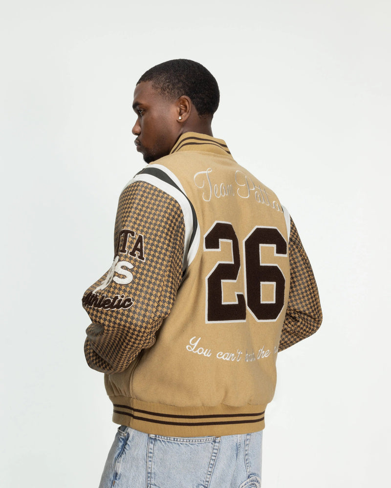 Patta Athletic P Houndstooth Varsity Jacket (Starfish)