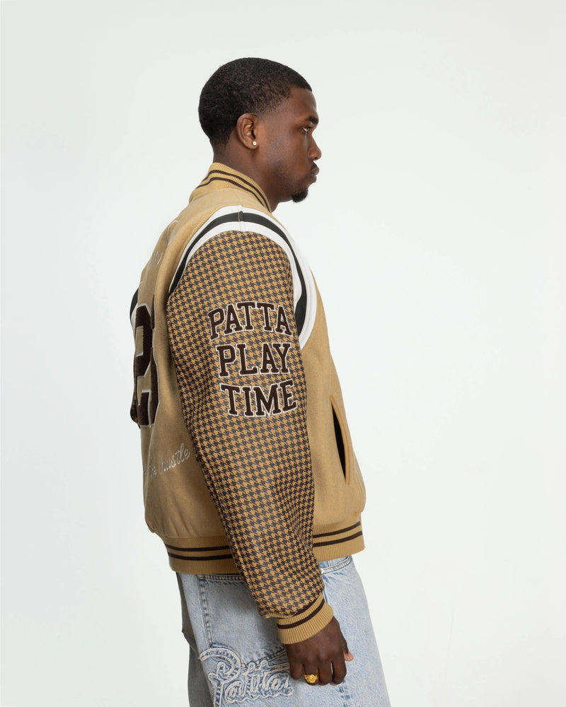 Patta Athletic P Houndstooth Varsity Jacket (Starfish)