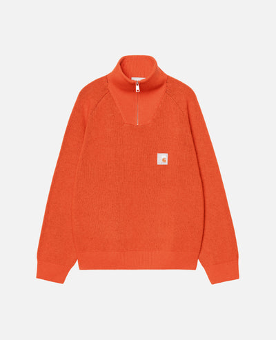 Patta x Carhartt Half-Zip Sweater (Safety Orange/Black)