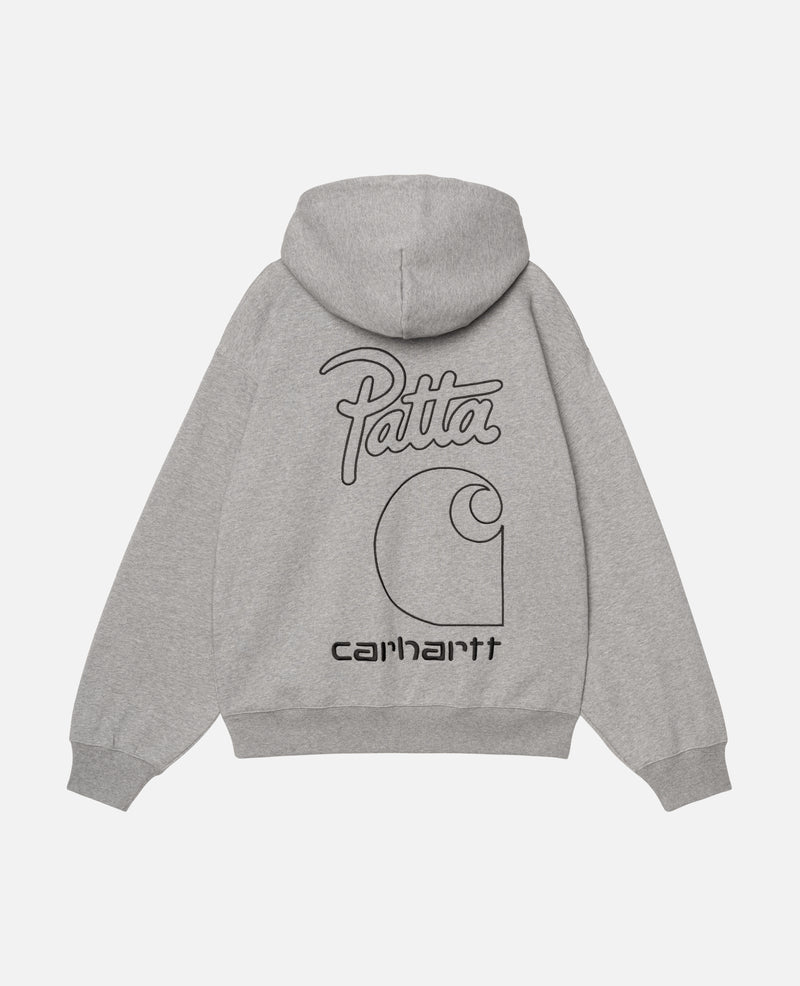 Patta x Carhartt Hooded Sweatshirt (Grey Heather)